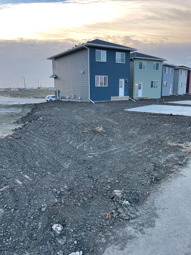 Rear of my property in Chestermere Alberta