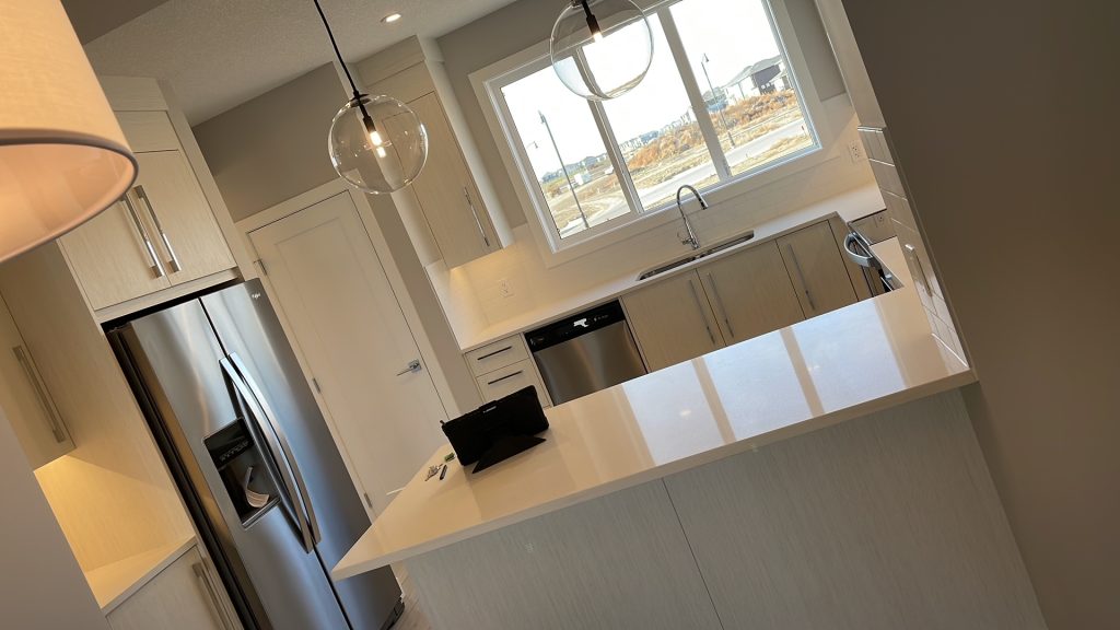 View of interior of showing kitchen
